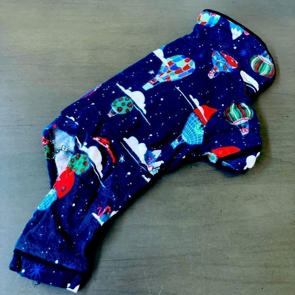 Dog Pajamas Flannel Hot Air Balloon XS